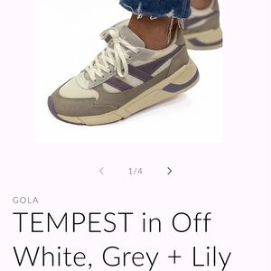 Women’s Brand New in box size 8 Gola tempest sneakers in white, grey and Lily.